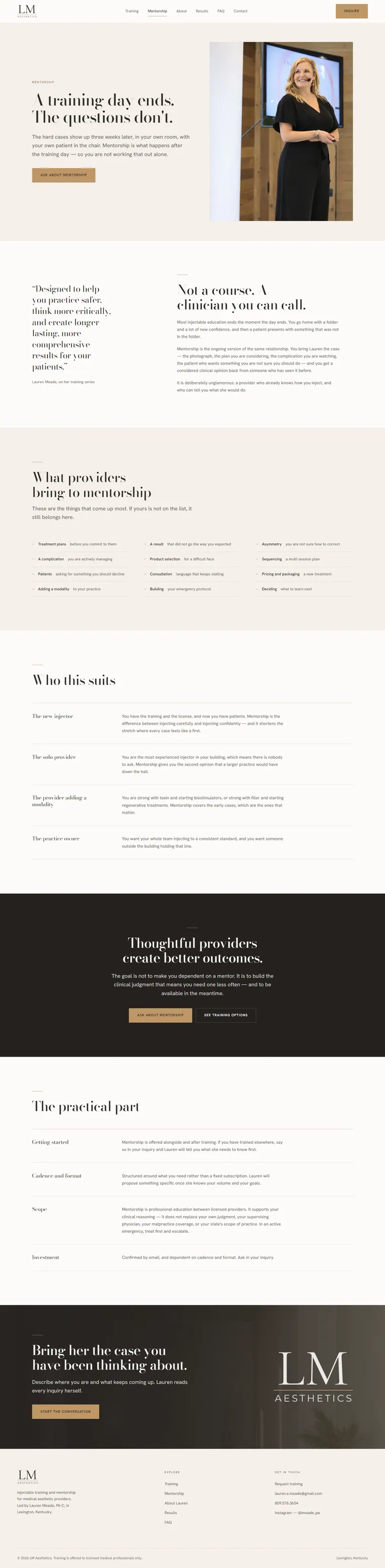 Mentorship page