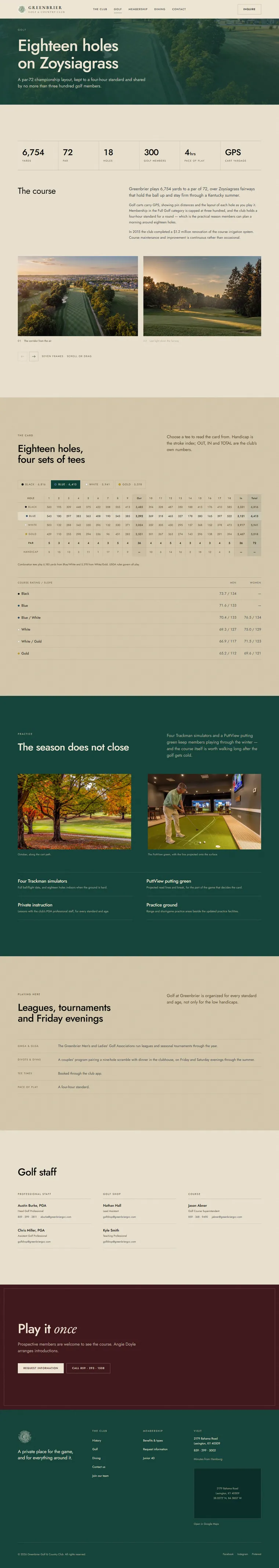 Golf page